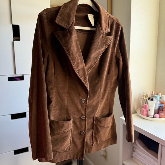 Vintage 1999 Brown Women's Jacket with Pockets - Picture 2 of 4